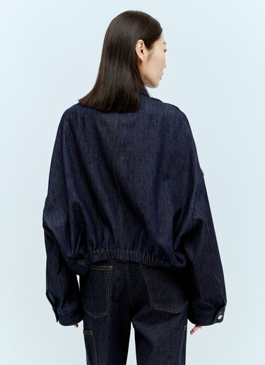 Gathered Hem Denim Jacket Dries Van Noten Gathered Hem Denim Jacket Blue dvn0256004