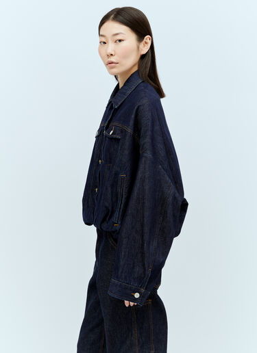 Gathered Hem Denim Jacket Dries Van Noten Gathered Hem Denim Jacket Blue dvn0256004