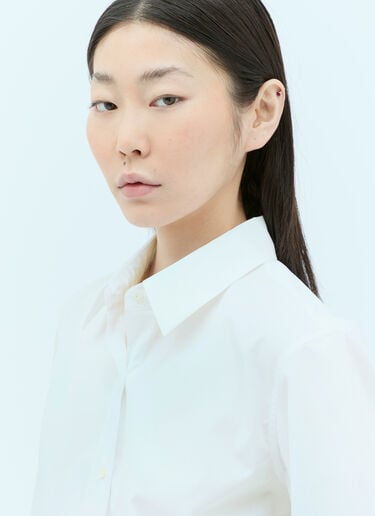 개방된 뒷면 포플린 셔츠 Dries Van Noten 개방된 뒷면 포플린 셔츠 화이트 dvn0256013