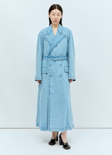 Denim Trench Coat Dries Van Noten Denim Trench Coat Blue dvn0256032