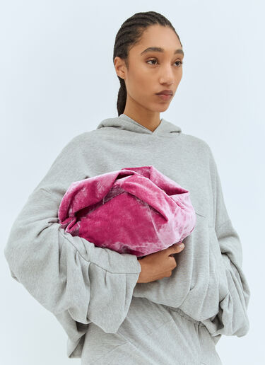 扭结天鹅绒手提包 Dries Van Noten 扭结天鹅绒手提包 粉色 dvn0257007