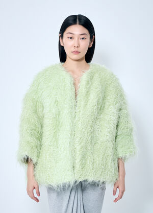 Dries Van Noten Voilin 仿皮草夹克  绿色 dvn0258004