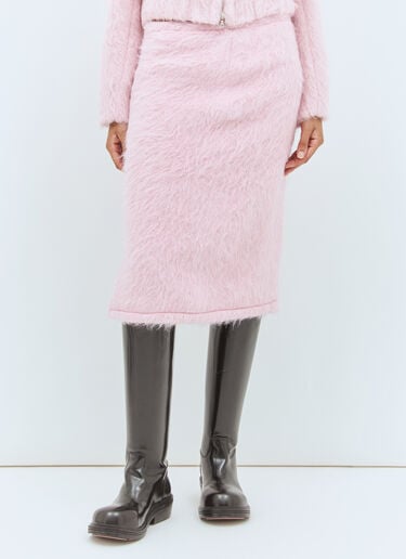 Fluffy Midi Skirt Dries Van Noten Fluffy Midi Skirt Pink dvn0258007