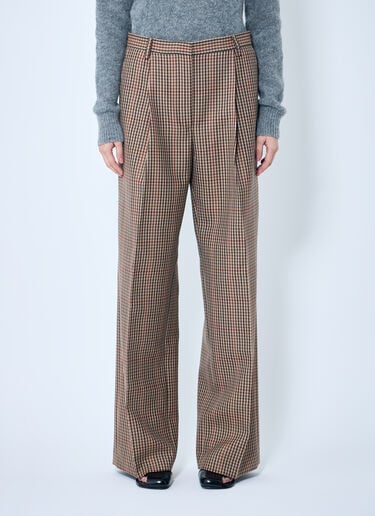 Dries Van Noten Porter Check Pants Brown dvn0258008