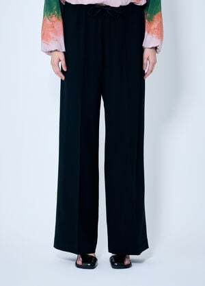 Dries Van Noten 푸비스 울 팬츠  블랙 dvn0258014
