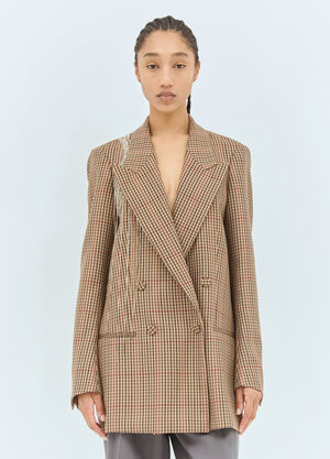 Dries Van Noten 黑色水晶羊毛西装外套 棕色 dvn0258016
