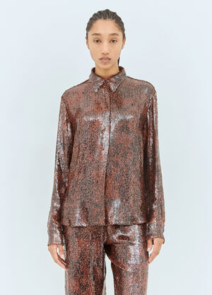 Dries Van Noten Sequin Shirt Red dvn0258017