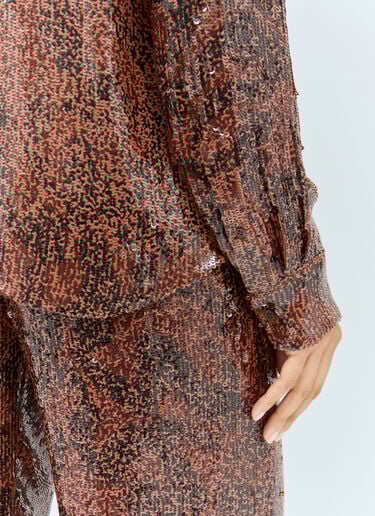 Dries Van Noten スパンコールシャツ レッド dvn0258017
