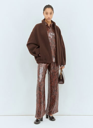 スパンコールパンツ Dries Van Noten スパンコールパンツ レッド dvn0258018