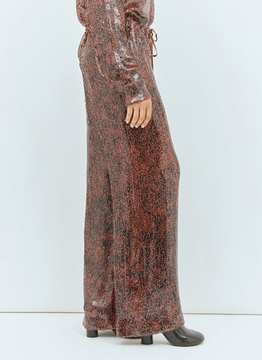 Dries Van Noten スパンコールパンツ レッド dvn0258018