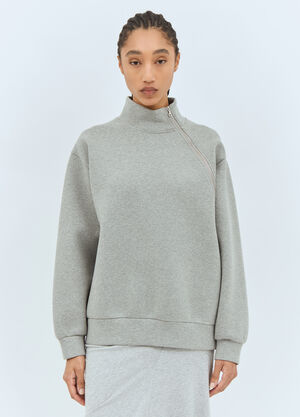Dries Van Noten Side Zip Sweatshirt Grey dvn0258019