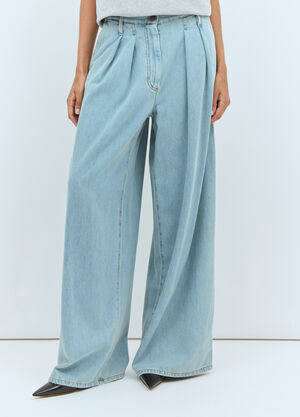 Dries Van Noten Pleated Wide Jeans Blue dvn0258021