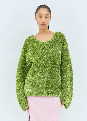 Dries Van Noten Metallized Sweater Green dvn0258024