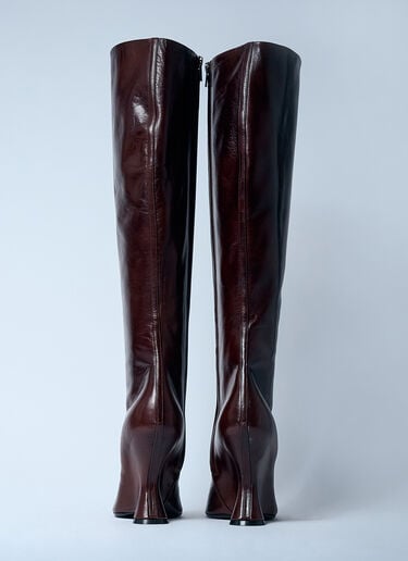 Leather Wedge Boots Dries Van Noten Leather Wedge Boots Brown dvn0258032