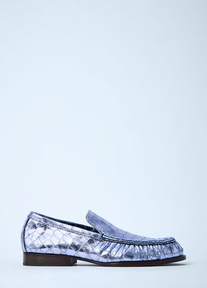 Dries Van Noten Croc-Embossed Loafers Purple dvn0259003