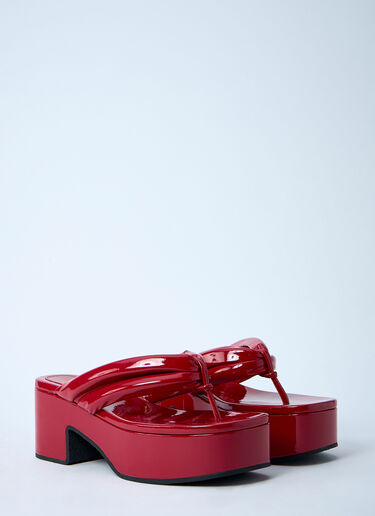 High-Shine Heeled Sandals Dries Van Noten High-Shine Heeled Sandals Red dvn0259004