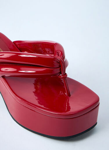 High-Shine Heeled Sandals Dries Van Noten High-Shine Heeled Sandals Red dvn0259004
