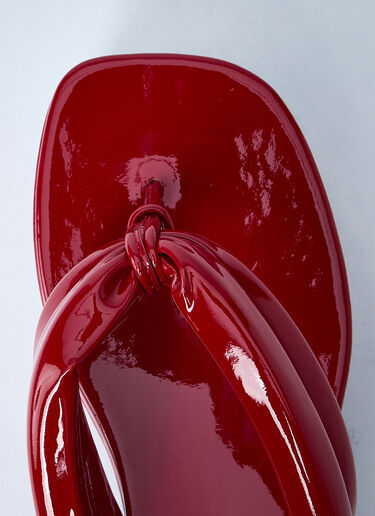 Dries Van Noten High-Shine Heeled Sandals Red dvn0259004