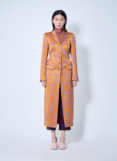 Dries Van Noten Embroidered Coat Orange dvn0260001