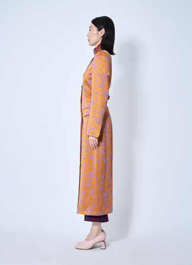 Dries Van Noten Embroidered Coat Orange dvn0260001