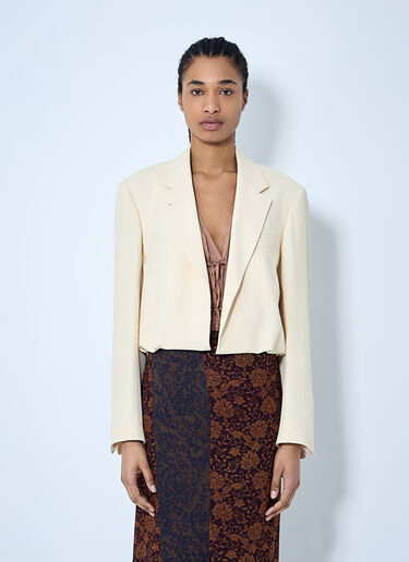 短款单排扣西装外套 Dries Van Noten 短款单排扣西装外套 乳白色 dvn0260003