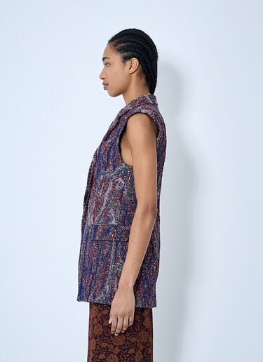 Textured Waistcoat Dries Van Noten Textured Waistcoat Purple dvn0260005