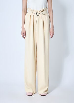 Dries Van Noten Belted Pants Cream dvn0260008