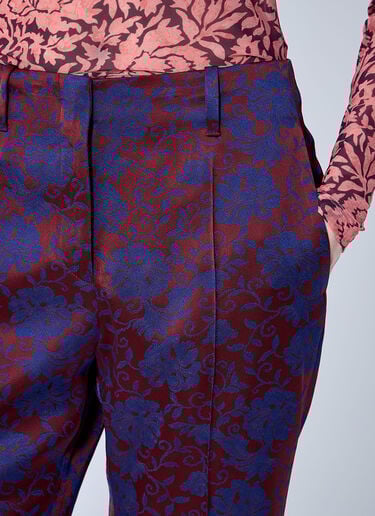 Dries Van Noten 刺绣长裤  酒红色 dvn0260009