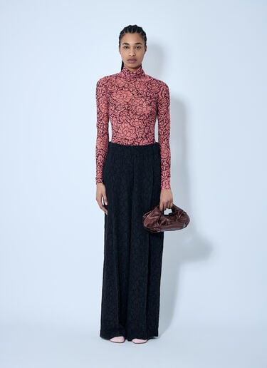 Printed Mesh Top Dries Van Noten Printed Mesh Top Pink dvn0260018