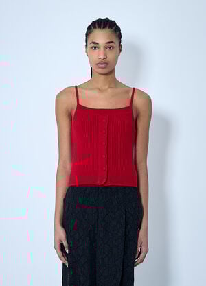 Dries Van Noten Rib Tank Top Red dvn0260019