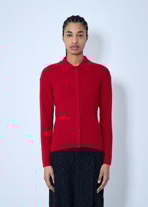 Dries Van Noten Rib Cardigan Red dvn0260020