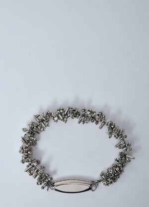 Dries Van Noten 刺繍ネックレス  シルバー dvn0260026
