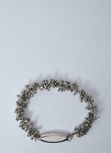 Dries Van Noten Embroidered Necklace Silver dvn0260026