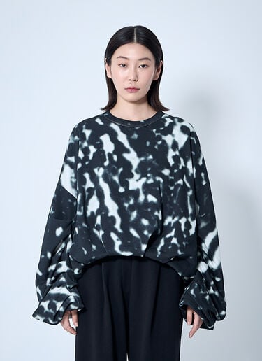 タイダイスウェットシャツ Dries Van Noten タイダイスウェットシャツ ブラック dvn0260030