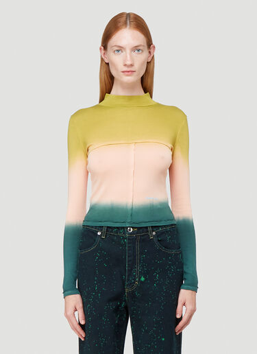 Lapped Baby Turtleneck Top Eckhaus Latta Lapped Baby Turtleneck Top Pink eck0242007