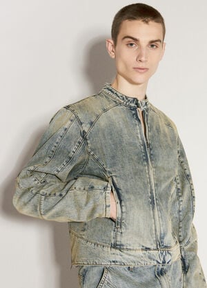 Entire Studios Moto Denim Jacket Grey ent0156014