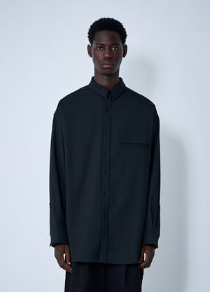 Entire Studios Giant Wool-Blend Shirt Black ent0159020