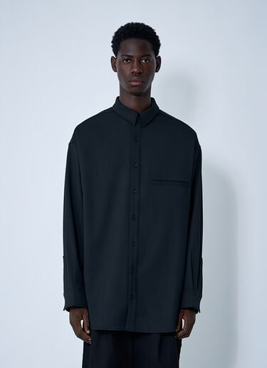 Entire Studios Giant Wool-Blend Shirt Black ent0159020