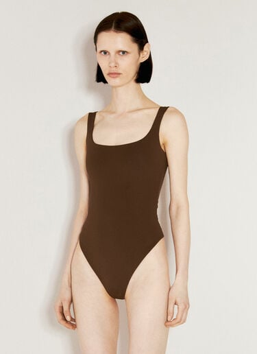 Square Neck Bodysuit Entire Studios Square Neck Bodysuit Brown ent0255020