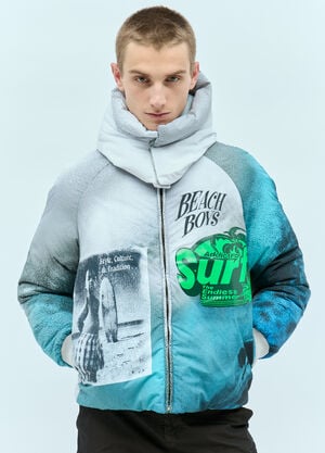 ERL Beach Boys Puffer Vest Blue erl0156002