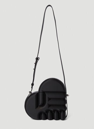 3D Logo Motif Shoulder Bag Ester Manas 3D Logo Motif Shoulder Bag Black est0250012
