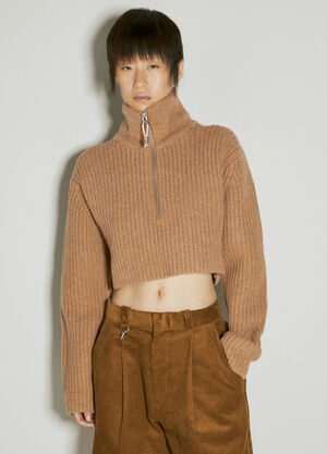 Eytys Kylo Zip Wool Sweater Beige eyt0254010