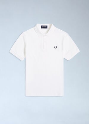 Fred Perry Logo Motif Polo Shirt White fry0162003