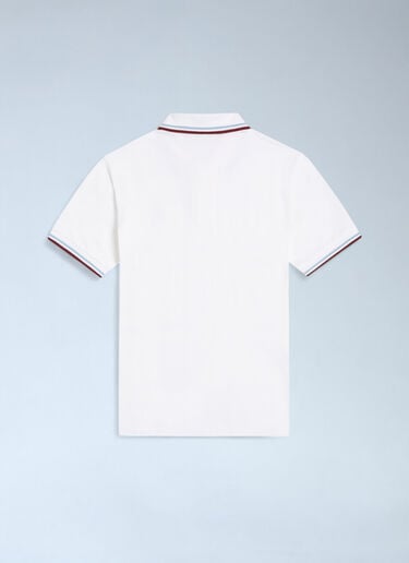 Fred Perry Logo Motif Polo Shirt White fry0162005