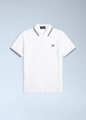 Fred Perry Logo Motif Polo Shirt White fry0162007