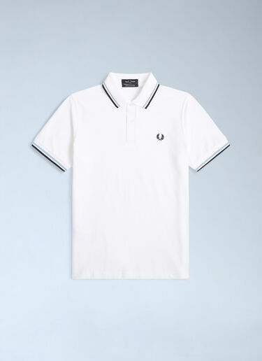 Fred Perry Logo Motif Polo Shirt White fry0162007