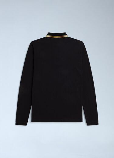 Fred Perry Logo Motif Polo Shirt Black fry0162008
