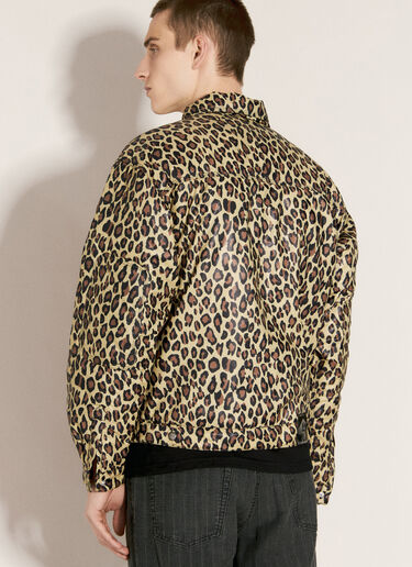 Leopard-Print Trucker Jacket Fucking Awesome Leopard-Print Trucker Jacket Yellow fua0156007