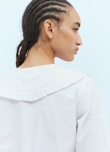 Chelsea Collar Cotton Shirt GANNI Chelsea Collar Cotton Shirt White gan0246072