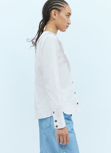 Chelsea Collar Cotton Shirt GANNI Chelsea Collar Cotton Shirt White gan0246072